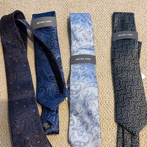 Michael Kors Men's Paisley Tie Collection - Navy, Light Blue, Black
